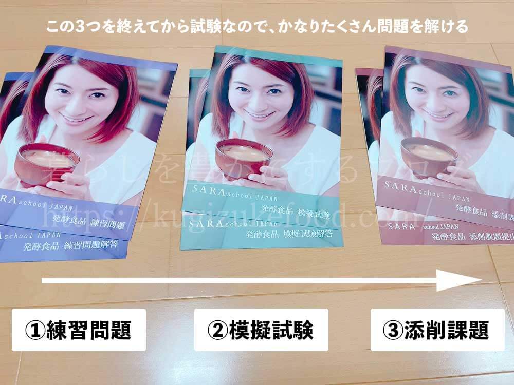 SARAスクールの発酵食品プラチナコースのテキスト・教材