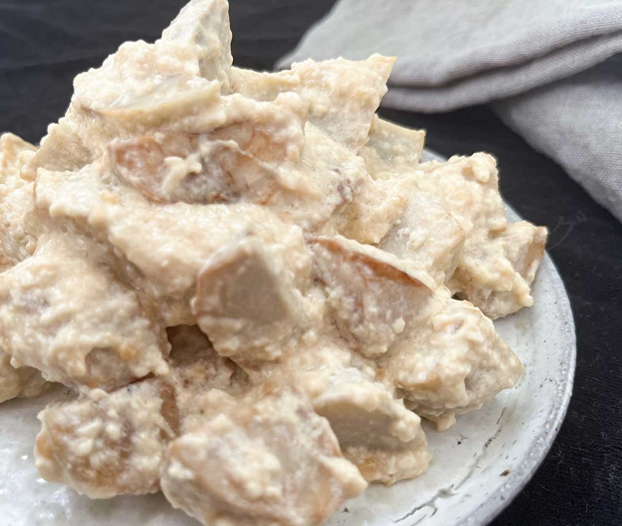 発酵食品腸活レシピ「揚げ里芋の醤油麹白和え」